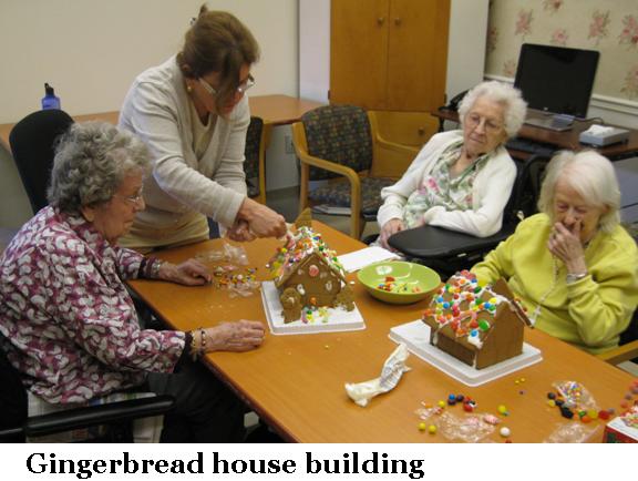 Gingerbread house building